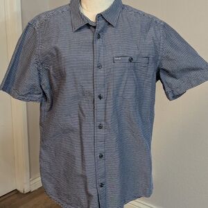Men's Hurley Blue Striped Shirt size L